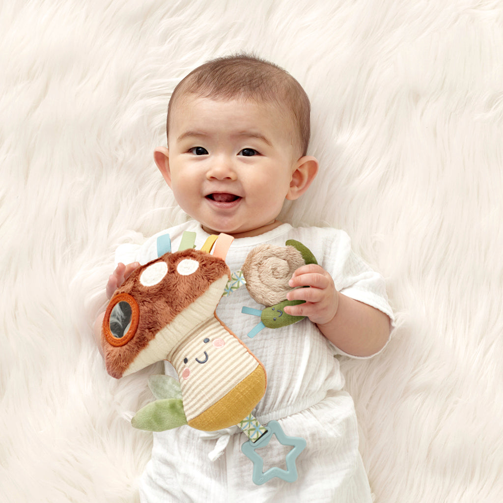 Ash Mushroom Bitzy Traveler™ Developmental Sensory Toy