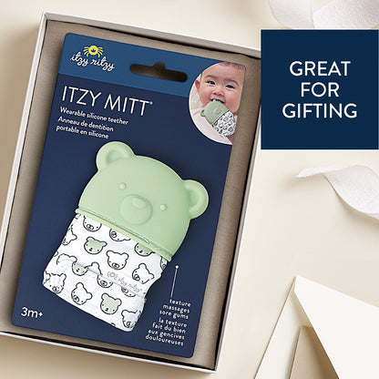 Sage Bear Teething Mitten