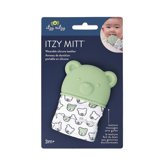 Sage Bear Teething Mitten