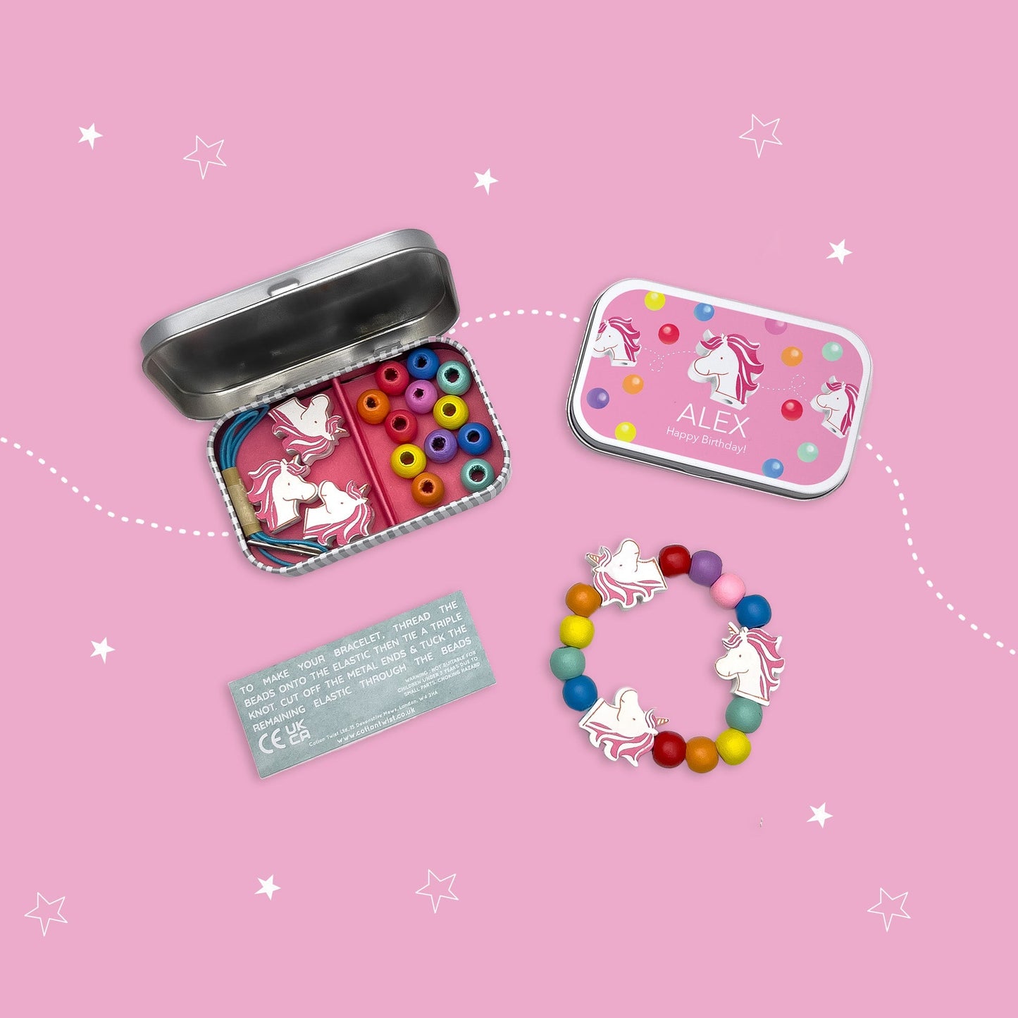 Unicorn Bracelet Gift Kit (Standard Kit: No name customization)
