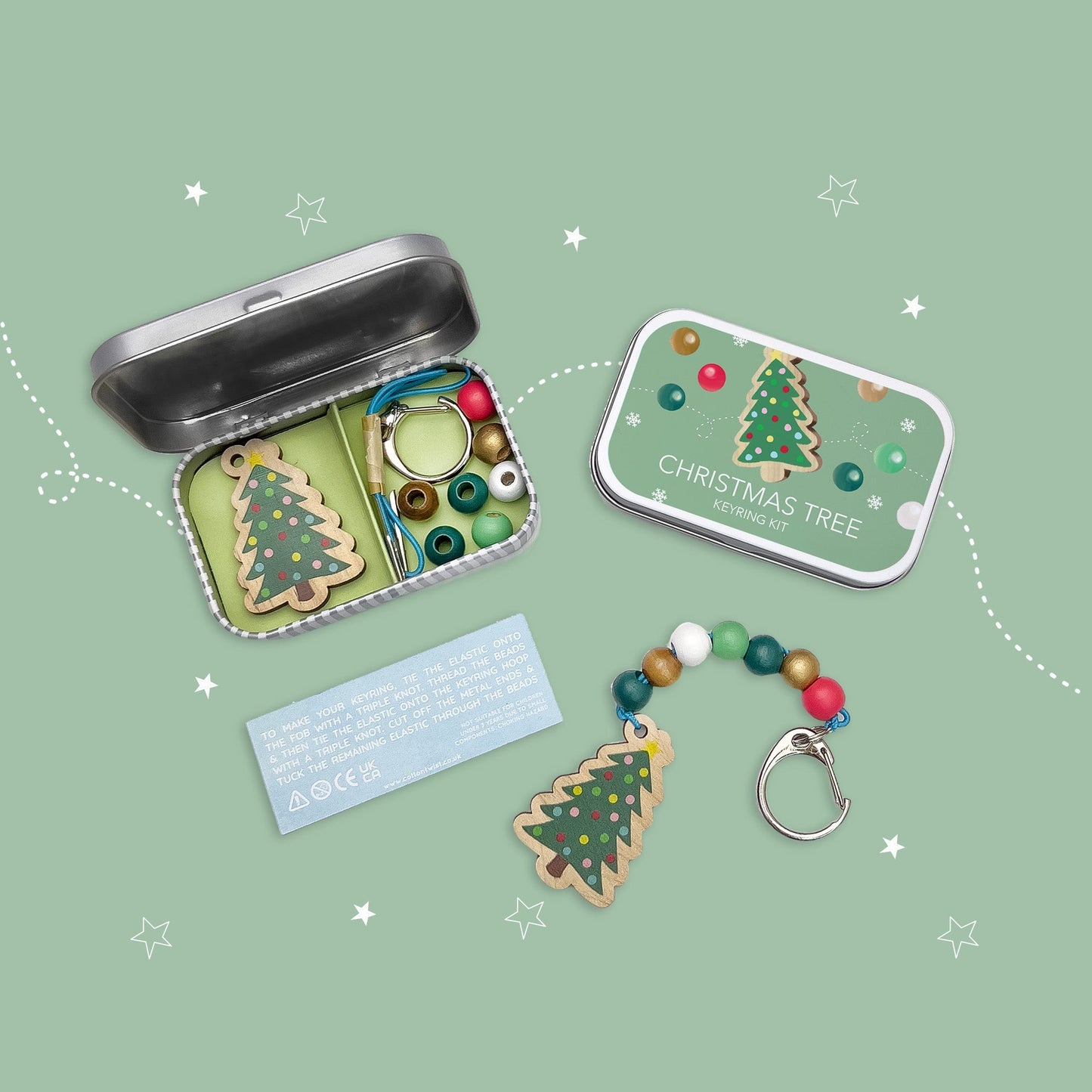 Christmas Tree Keyring Gift Kit (Standard Kit: No name customization)