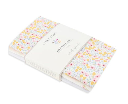 Organic Baby Muslin Squares Set of 3 - Wildflower Garden