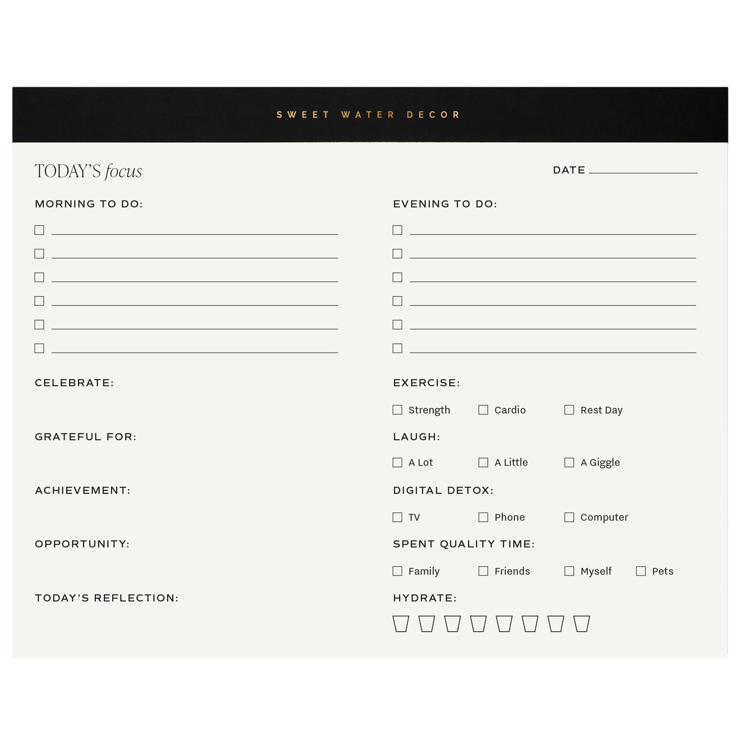 Self Care Notepad
