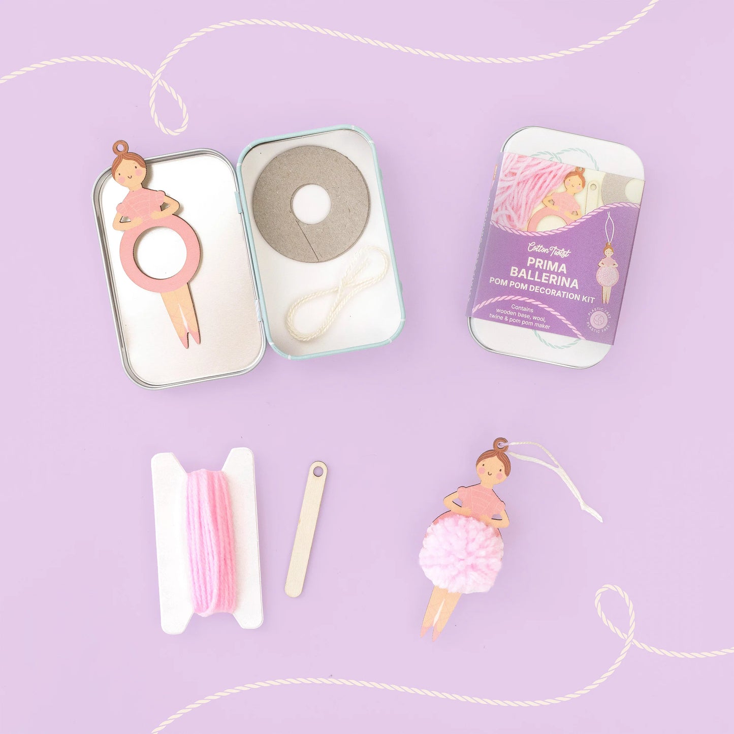Make Your Own Pom Pom Ballerina Decoration Kit