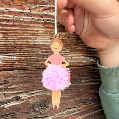 Make Your Own Pom Pom Ballerina Decoration Kit