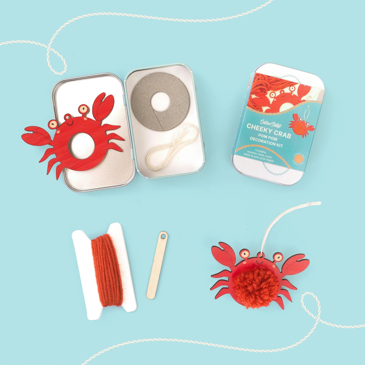 Make Your Own Pom Pom Crab Decoration Kit