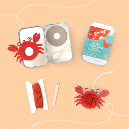 Make Your Own Pom Pom Crab Decoration Kit