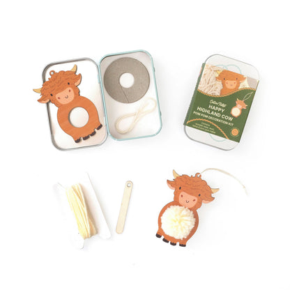 Make Your Own Pom Pom Highland Cow Decoration Kit