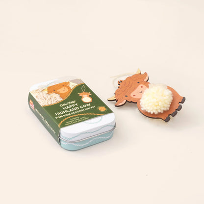 Make Your Own Pom Pom Highland Cow Decoration Kit