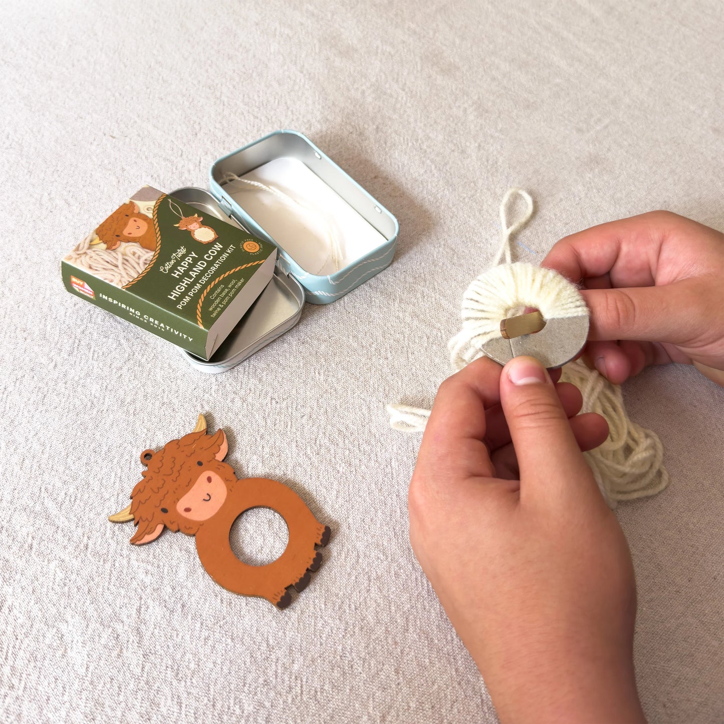 Make Your Own Pom Pom Highland Cow Decoration Kit