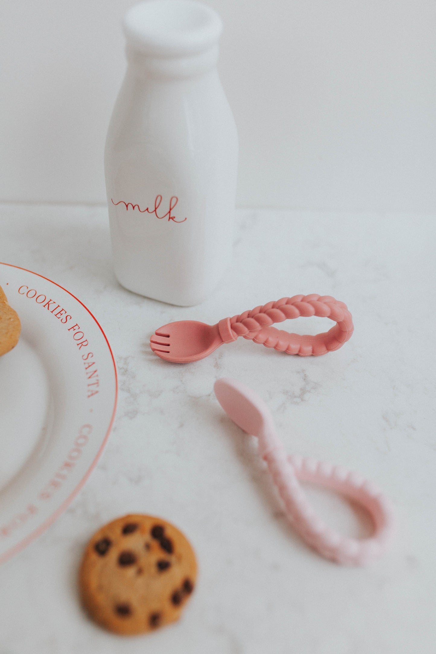 Silicone Looped Fork + Spoon Set (3 colourways)
