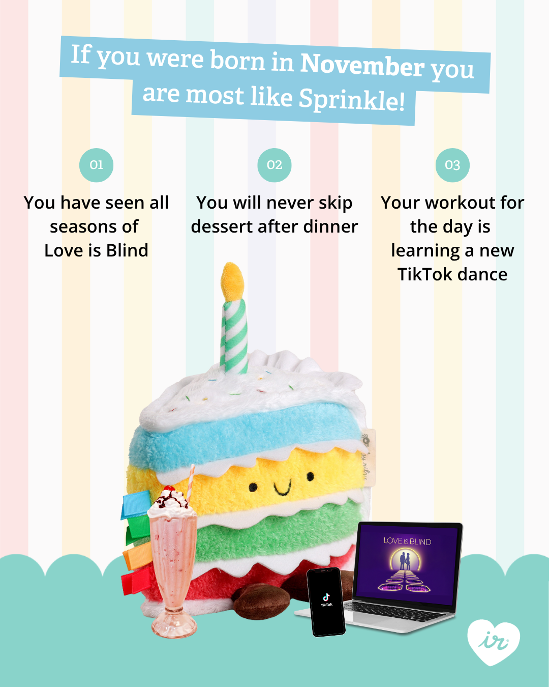 Sprinkle the Cake Sweetie Snuggles Plush