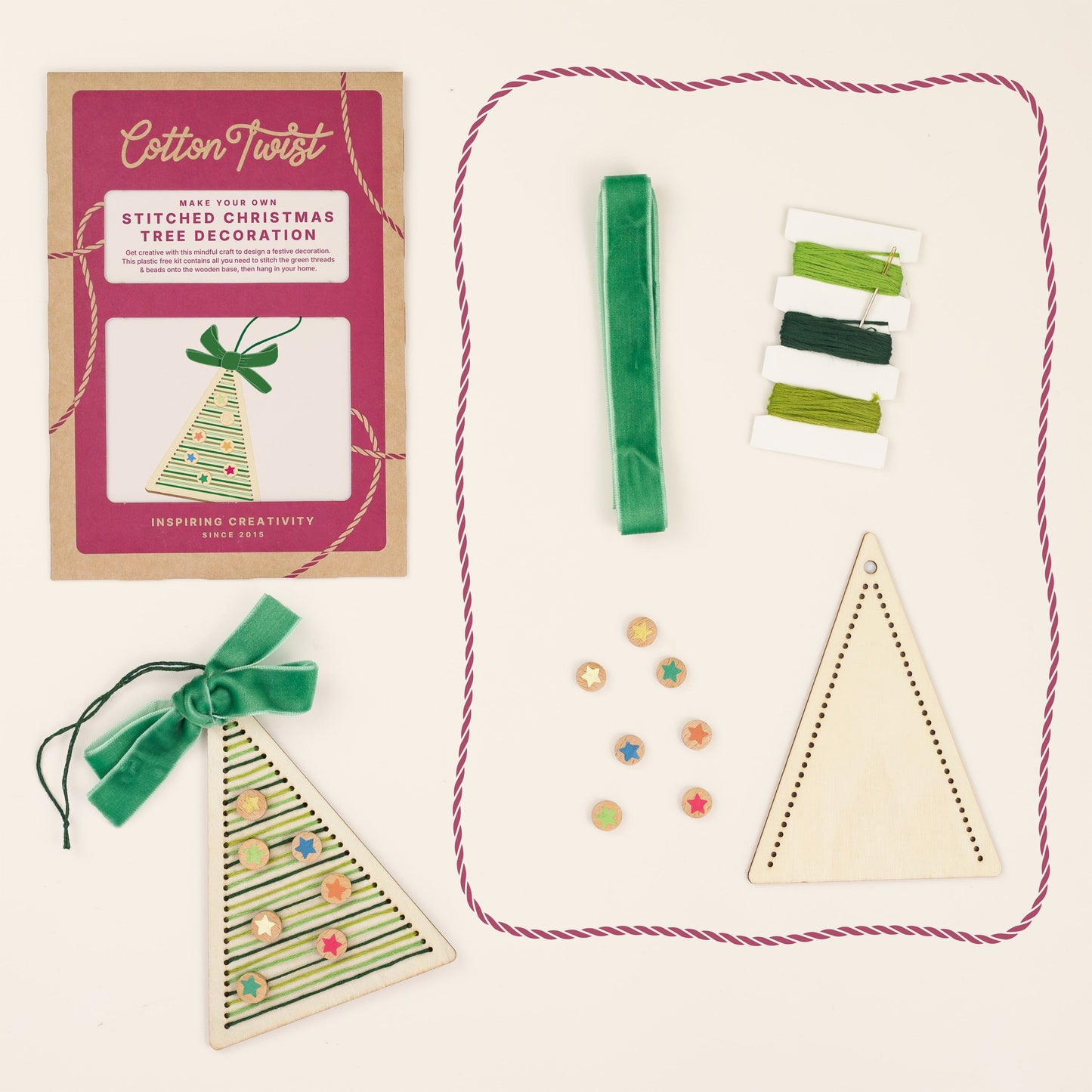 Make Your Own Stitched Christmas Tree Decoration