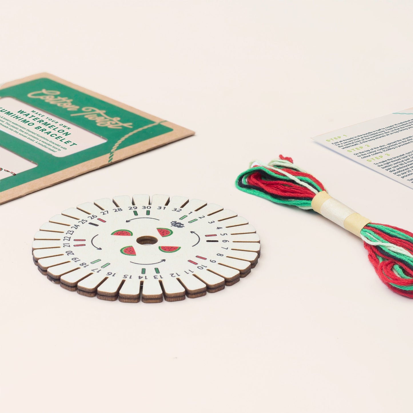 Make Your Own Watermelon Kumihimo Bracelet
