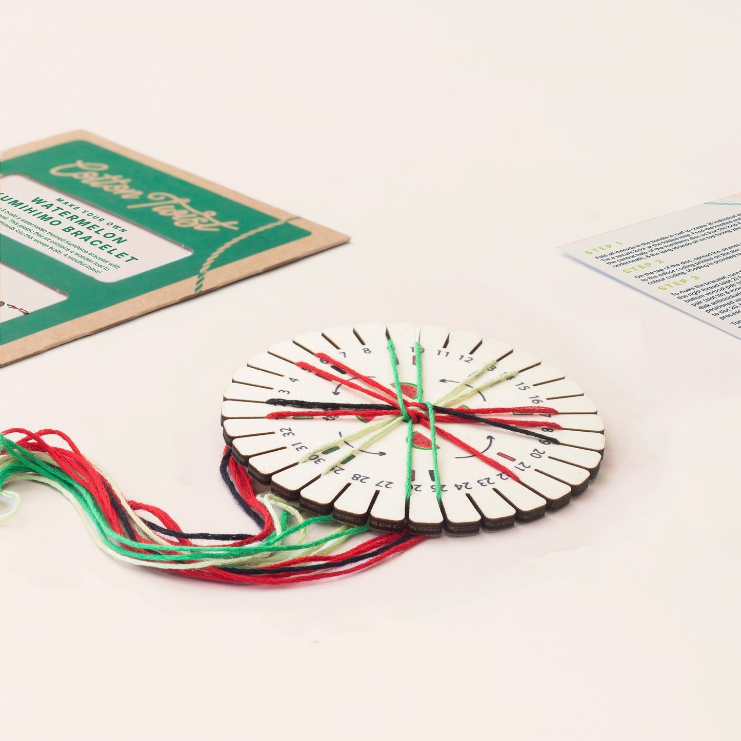 Make Your Own Watermelon Kumihimo Bracelet