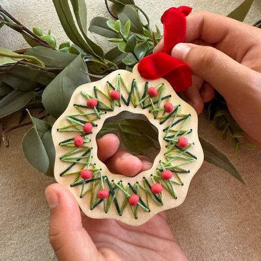 Make Your Own Stitched Wreath Decoration