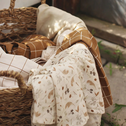 Organic Baby Muslin Squares Set of 3 - Grasslands