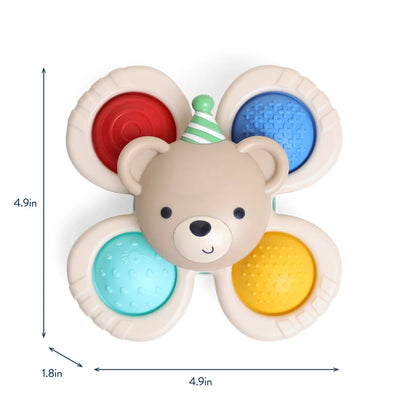 Circus Bear Itzy Pop & Whirl™ Fidget Spinner Travel & Bath Toy