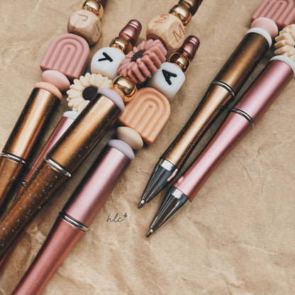 Custom Initial Ballpoint Pen - Floral Rainbows