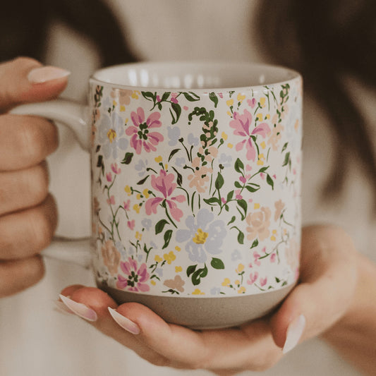 Floral Stoneware Mug