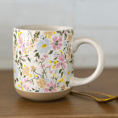 Floral Stoneware Mug