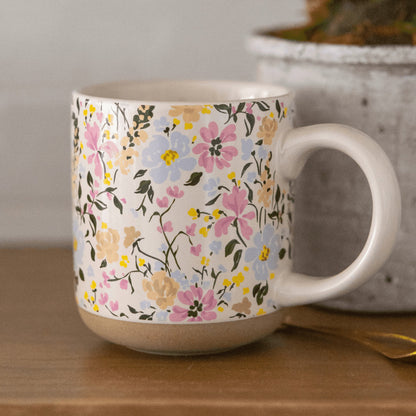 Floral Stoneware Mug
