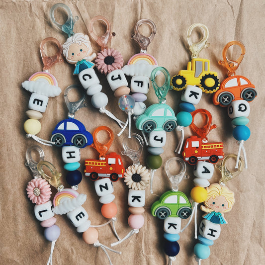 Custom Initial Charm/ Zipper pull - GENERAL MIXED THEMES
