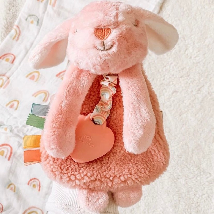 Itzy Lovey™ Plush and Teether Toy - Ana the Bunny