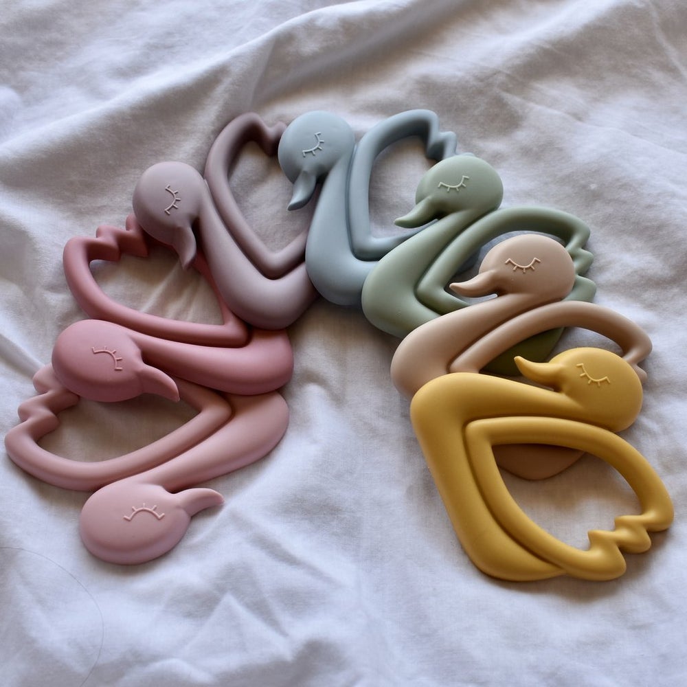 Lint Green Swan Silicone Teether
