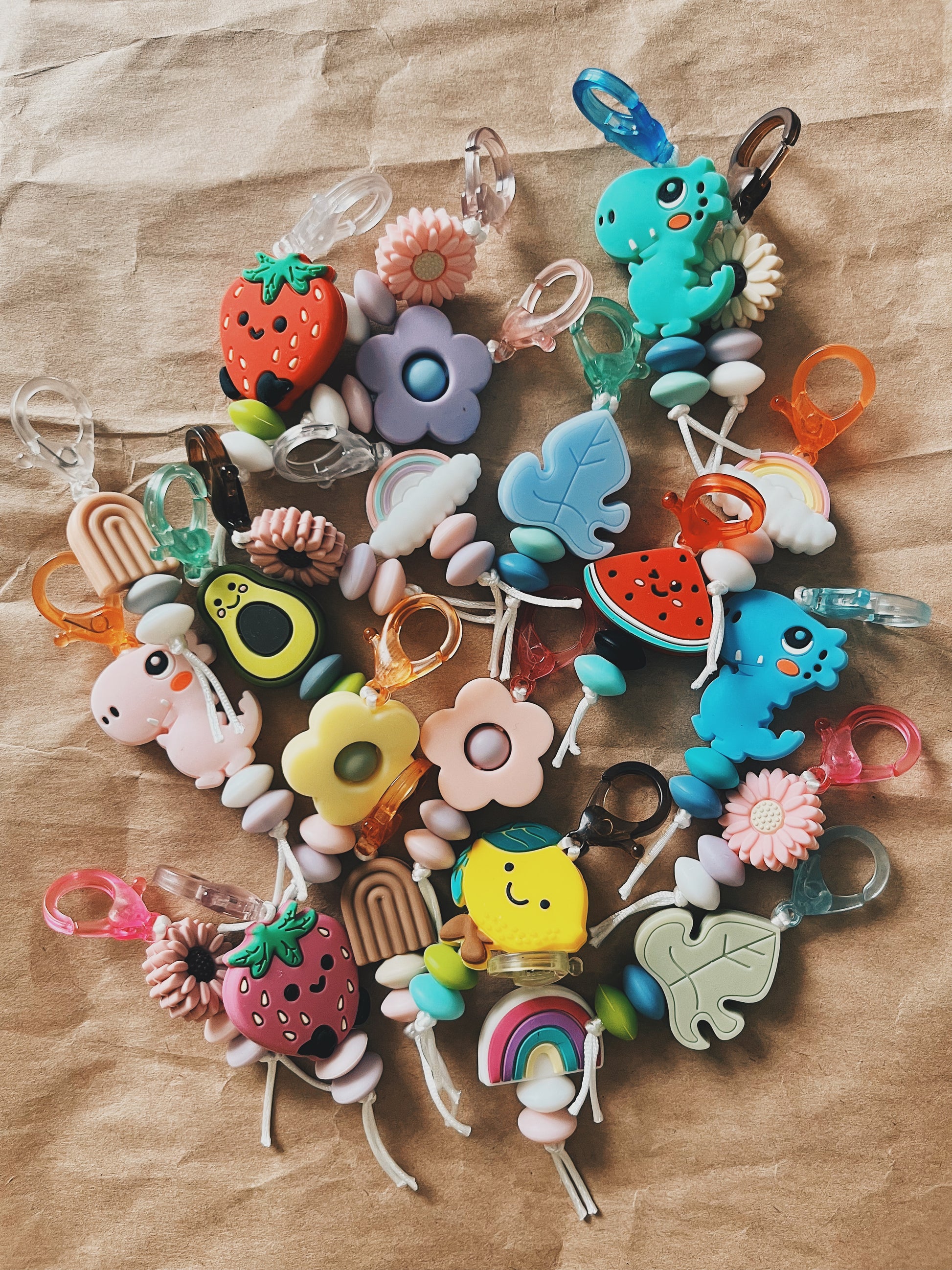 2 Zipper Pull Charms - Cute Bugs